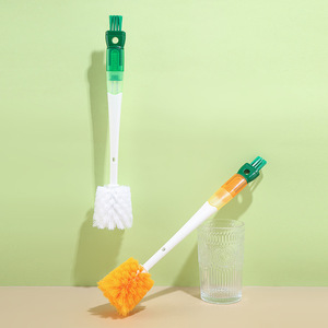 5 En 1 cepillo de limpieza de botellas limpiador de huecos de botellas cepillo taza Limpieza de grietas botellas de agua herramienta de limpieza - Product Image 5