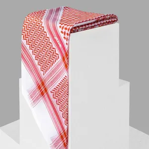 Voile Super Luxury Qatar Oman Shammah Men's Scarf Red Shemagh Yashmagh
