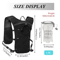Sac à dos d'hydratation léger pour femmes et hommes, randonnée, ski, camping, cyclisme, course, avec poche à eau de 1,5 L