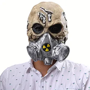 Nicro – accessoires de Costume d'halloween, masque complet au gaz en Latex sanglant pour Cosplay de Zombie effrayant pour cadeaux de fête d'halloween, nouvelle collection 2022