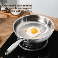 Poêle à frire allemande haut de gamme en alliage de titane antiadhésive compatible avec les poêles à steak à usage domestique Poêle en titane non revêtue