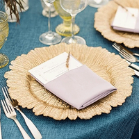 Assiette de Présentation Luxe Écologique Xiangjin Or Rose 13 Pouces pour Mariages et Événements – Vaisselle et Assiettes en Plastique de Haute Qualité