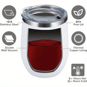 Stainless Steel Tumbler 12oz Vacuum Insulated Travel Cup Lid <b>Straw</b> Multi Color Set 6-12 Hours Thermal Insulation Boiling Water - Product Image 3