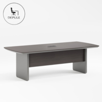 Table de conférence en bois moderne de luxe léger pour bureau, réception, négociation, grand espace, collaboration multi-personnes, modulaire