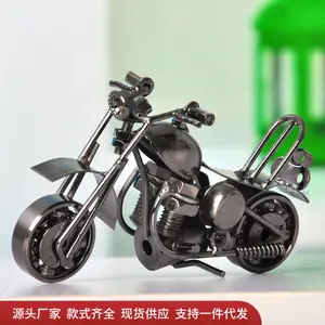 Amoy supply metal iron motorcycle ornaments decorations model birthday gift personality to send boys gifts