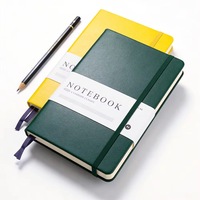 Carnet A5 à couverture rigide en gros, journal personnalisé à grille pointillée, papeterie à motif floral artistique avec bande élastique pour bureaux et écoles
