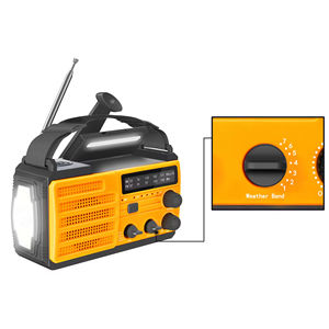 Radio d'urgence portable, chargeur solaire, radio solaire pour tremblements de terre, générateur à manivelle, lampe torche - Product Image 3
