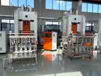 Machine automatique de fabrication de contenants en aluminium, presse à cadre en H de 80 tonnes, ligne de production avec PLC Mitsubishi