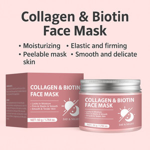 Masque facial en hydrogel de collagène de nuit OEM Soins de la peau <span class=keywords><strong>Beauté</strong></span> raffermissante Masque facial transparent Masque exfoliant profond au collagène radieux - Product Image 2