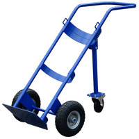Carretilla Manual para Cilindros de Oxígeno Industrial con Capacidad de Carga de 200 kg, Construcción de Metal y Goma, OEM Disponible