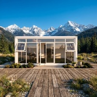 Maison conteneur préfabriquée mobile en panneaux sandwich d'acier de 20/40 pieds avec vue sur la mer - Design moderne pour bureau, chambre, cuisine, école, centre commercial