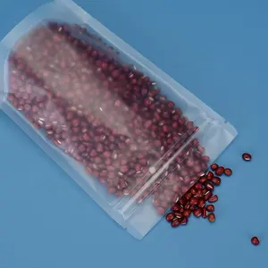 Ziplock-embalaje de fécula de alimentos, bolsa transparente de plástico mate