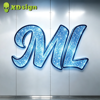Lettres lumineuses LED irisées en diamant certifiées IPX7 personnalisées XDsign, en acier inoxydable, pour extérieur, enseigne 3D, lumière néon, décoration de voiture