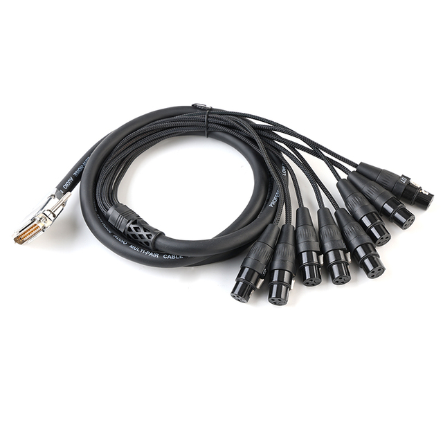 DB25 Male to 8xXLR Female Adapter 8 Channels Balanced Audio Snake Cable With PET Cover