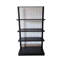 Étagères de présentation métalliques réglables pour supermarchés, légères, avec dimensions personnalisables et grilles de rangement pour la vente au détail et les supermarchés