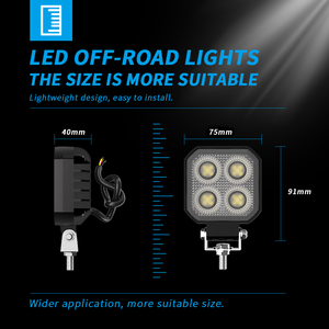 DXZ nuovi <span class=keywords><strong>fari</strong></span> da lavoro a LED quadrati da 3 pollici impermeabili IP68 9-36V per trattori - Product Image 2