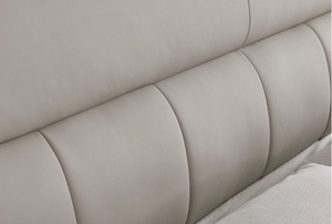 Lit King-Size Moderne de Luxe avec Revêtement en Cuir Véritable Capitonnée, Cadre en Bois Doux, Bo <span class=keywords><strong>Yi</strong></span> Man, Garantie 2 Ans, Meubles de Chambre à Coucher - Product Image 4