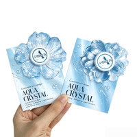 Carte vide personnalisable avec impression de logo et pot de 3g/5g pour échantillons de crème, lotion, maquillage, baume – Présentoir de marque