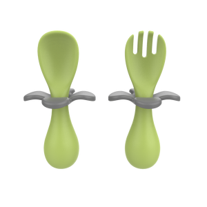 BPA Livre PP Plástico Silicone Talheres Crianças Jantar Talheres <span class=keywords><strong>Set</strong></span> Infant Training Utensílios Toddler Baby Spoon Fork <span class=keywords><strong>Set</strong></span> - Product Image 5