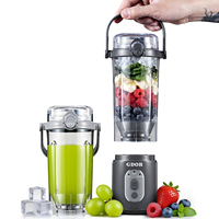 Blender portable + Twist & Go, Smoothie personnel, Mélange, Broyage de glace, 3 programmes, Sans fil, Récipient amovible de 18 oz