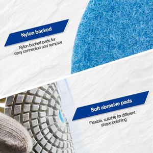 Lot de 8 <span class=keywords><strong>disques</strong></span> de polissage diamantés flexibles de 100 mm (4 po) pour pierre, granit, marbre, <span class=keywords><strong>disques</strong></span> de ponçage à liant résineux, <span class=keywords><strong>disques</strong></span> de meulage humide, <span class=keywords><strong>disques</strong></span> de polissage - Product Image 6