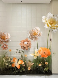 Set de Flores Gigantes de Amapola Surtidas, Flor Artificial de Papel Organza de Gran Tamaño para Decoración de Eventos y Bodas - Product Image 6