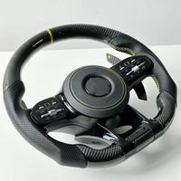 Volant Mercedes Benz en cuir perforé en fibre de carbone personnalisé pour AMG, compatible avec W177 W213 W206 W205 W214 C257 W222 W223