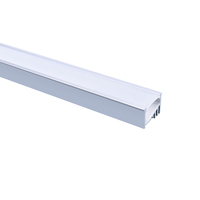 Profil LED encastré en aluminium en forme de U, éclairage de plafond apparent, bandes LED, profil en aluminium lumineux sur trois côtés