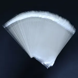 Bolsa de celofán transparente, embalaje de plástico reciclable, autoadhesiva, BOPP, en stock