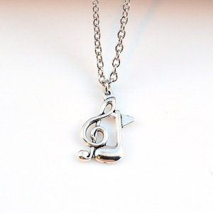 Vente directe bas prix collier note mélomane <span class=keywords><strong>violoncelle</strong></span> guitare pendentif collier court clavicule - Product Image 2