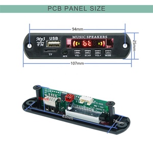 Âm nhạc máy nghe nhạc USB FM Hội Đồng Quản trị Bluetooth Loa Kit âm thanh MP3 USB Máy nghe nhạc Mô-đun giải mã 12V - Product Image 5
