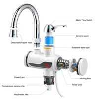 Robinet de chauffage instantané électrique 3000W Chauffe-eau sans réservoir Température réglable Chauffage rapide Robinet Affichage numérique pour salle de bain