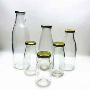 Nhà Máy Trực Tiếp Cổ Điển 200Ml 250Ml 500Ml <span class=keywords><strong>1</strong></span> Lít Chai Thủy Tinh Rỗng Với Nắp Kim Loại - Product Image 3