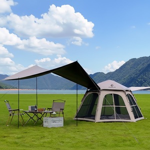 Carpa de Camping OEM para 4 Personas, Portátil, Personalizada, Impermeable, de <span class=keywords><strong>Oxford</strong></span>, con Dos Habitaciones, Automática e Instantánea - Product Image 1