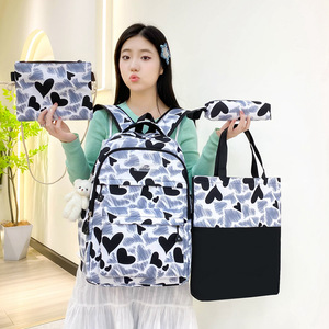 Chica de dopamina, mochila linda, nivel de apariencia alto, estudiante universitario, mochila escolar, escuela secundaria, conjunto de cuatro piezas de gran capacidad - Product Image 4