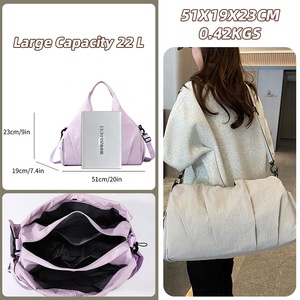 Individuelles Logo Einfarbige Große Kapazität Wasserdichte Mehrschichtige Trocken-Nass-Tasche Schuhaufbewahrung Pilates Gym Schulter Umhängetasche - Product Image 2