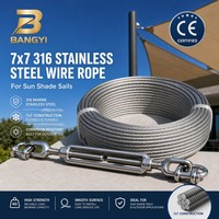 Câble en acier inoxydable 316 durable pour système de balustrade de terrasse, câble en acier de qualité architecturale certifié CE