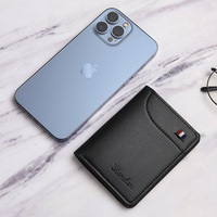 Dompet Mini Ultra Tipis Uniseks Gaya Pendek Gaya Vertikal Remaja Personalisasi Sederhana Kulit Lembut Lipat Klip Anti Maling Trendi