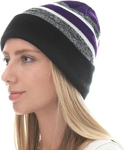 <span class=keywords><strong>Bonnet</strong></span> d'hiver en tricot à rayures avec <span class=keywords><strong>pompon</strong></span> personnalisé et manchette souple chapeau de ski brodé en 3D à pois personnage à carreaux pour les affaires de plage - Product Image 5