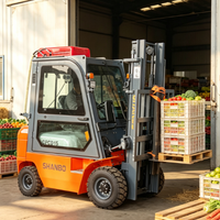 Direktvertrieb 1,5 Tonnen Diesel-Gabelstapler Geländegängiger Baggerlader für den Export
