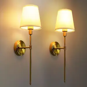 LOHAS Classic Golden Wall Light Fixtures Hotel Bedside Modern Decorative Bedroom Wall Lamp For Bedside Corridor