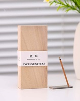 Ensemble d'encens japonais minimaliste, bâtonnets d'encens naturels, parfum de cerisier, boîte en bois, parfait pour la méditation à la maison ou au bureau, vente en gros