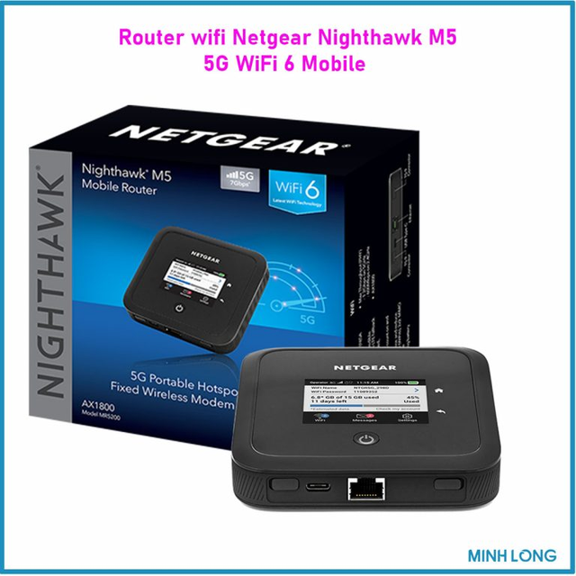 Unlocked Original 5G WIFI Router With 3.85V 5040mAh Battery M5 MR5000