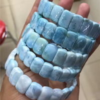 Expédition rapide naturel larimar manuel mer-motif pierre bracelet femme mode cristal ornement cadeau d'anniversaire