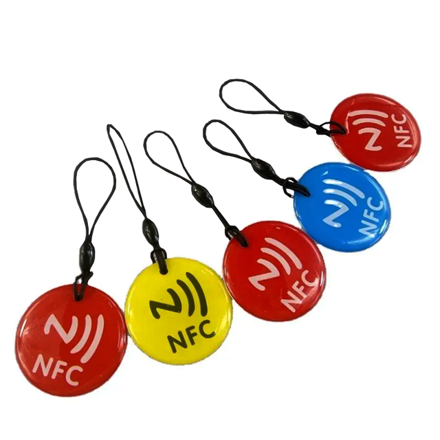 Printed Custom QR Code RFID Epoxy NFC Tag with Waterproof Design NFC213 Chip for Business Card Hotel Use Custom Sizes Available