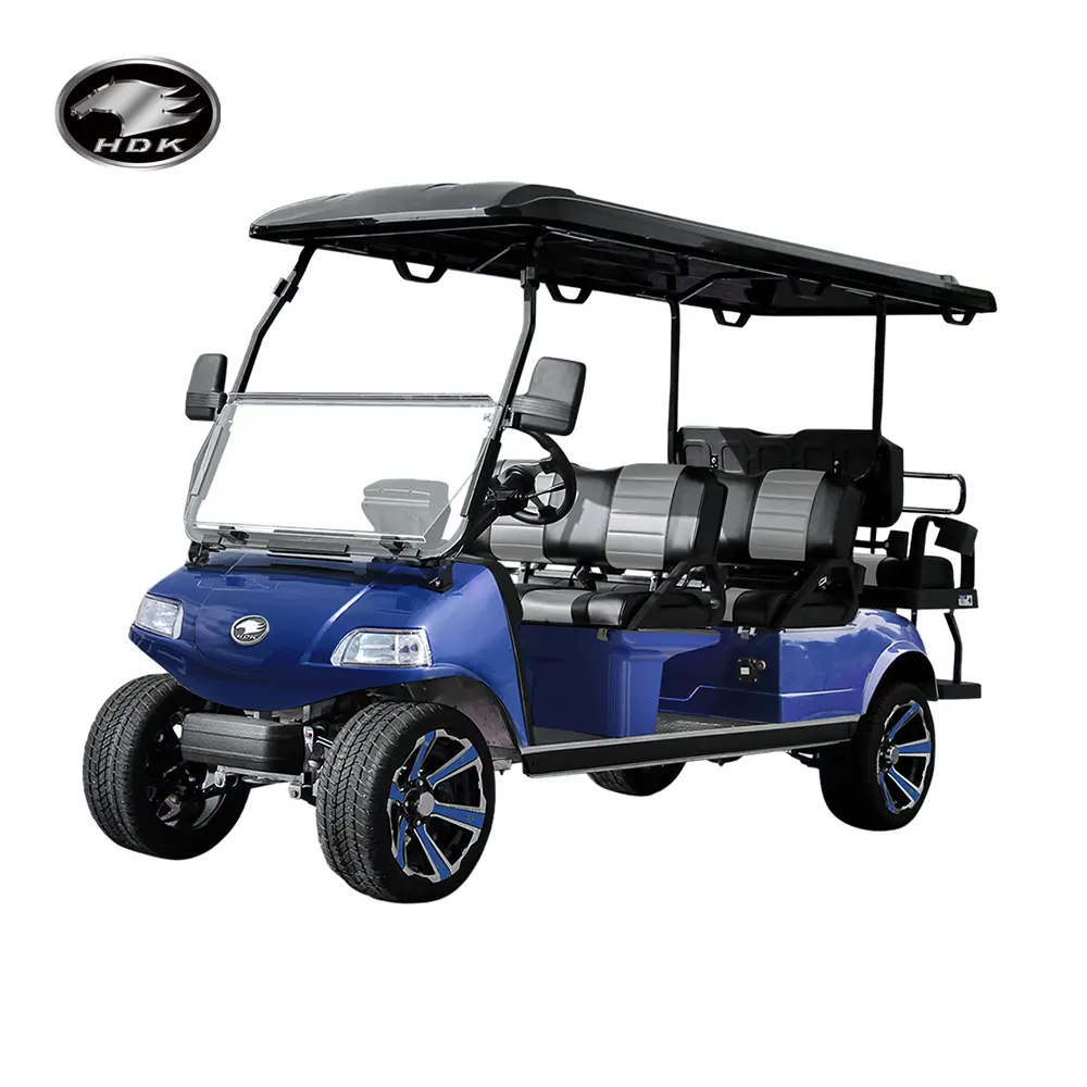 HDK EVOLUTION Club Car Big Scooters 6 Seaters 48V Lithium Battery Off-road Buggy For Sale Sightseeing Bus Electric Golf Cart