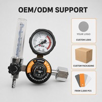 Régulateur de pression de gaz en aluminium pour soudage et découpe à l'argon CO2 250 bars G5/8 Multi-gaz Oxygène Propane Atelier CE ISO OEM