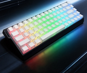 Side-Lit Mechanical Keycaps with Opaque Top Surface Edge-Glowing Perimeter PBT Keycap Set Cool White Backlit Keycaps - Product Image 6