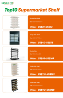 Étagère de présentation métallique robuste pour supermarché, structure à 5 niveaux, options de couleur personnalisées, installation rapide pour l'électronique