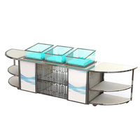Station de présentation alimentaire mobile en acier inoxydable, conçue pour les événements hôteliers, les buffets, la restauration portable, les tables de buffet et les banquets